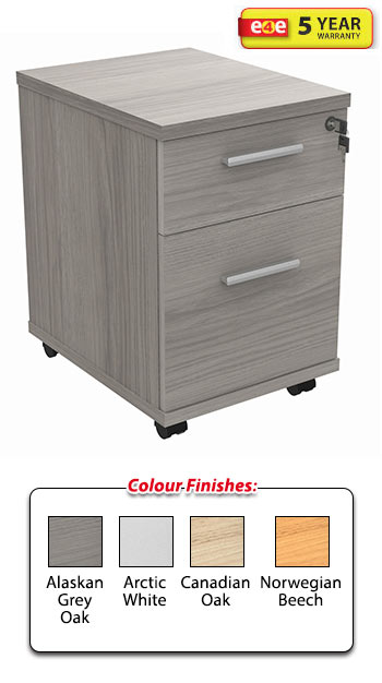 Mobile Under Desk Office Storage Unit - 2 Drawers