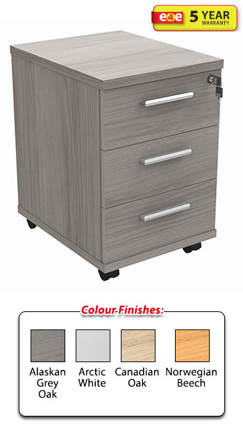 Mobile Under Desk Office Storage Unit - 3 Drawers