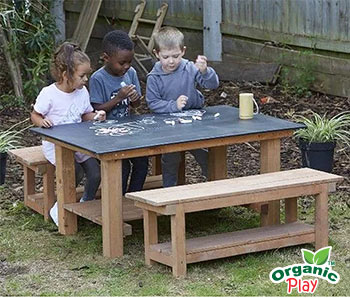 Chalkboard Table And Bench Set 