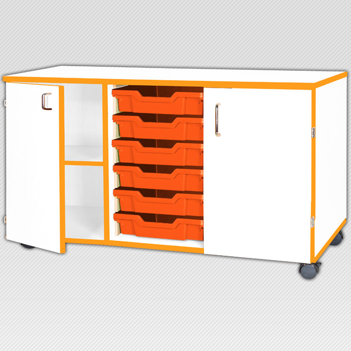 Jaz Storage Range - Triple Width Cupboard With Trays