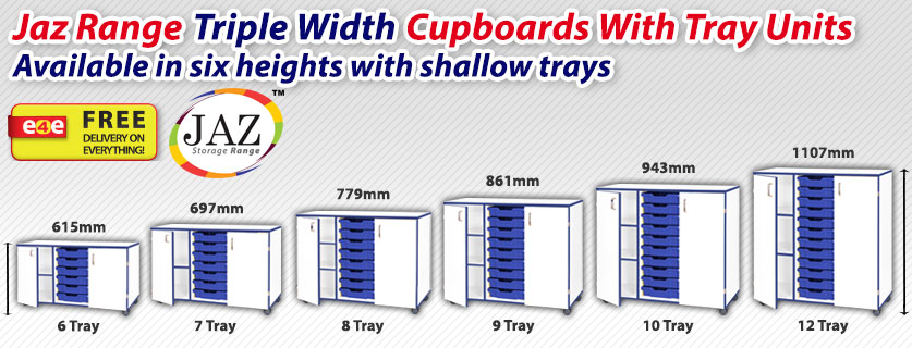Triple Width Cupboards With Trays frag