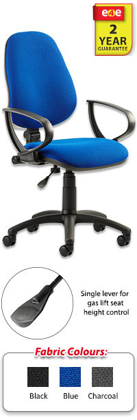 Eclipse 1 Lever Task Operator Chair With Loop Arms