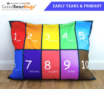 Numbers Floor Cushion Bean Bag 1250mm x 1000mm