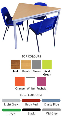 GOPAK Enviro Triangle Dining Table - Optional Castor