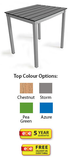 Enviro Compact Table - Slatted Top L600 x W600mm