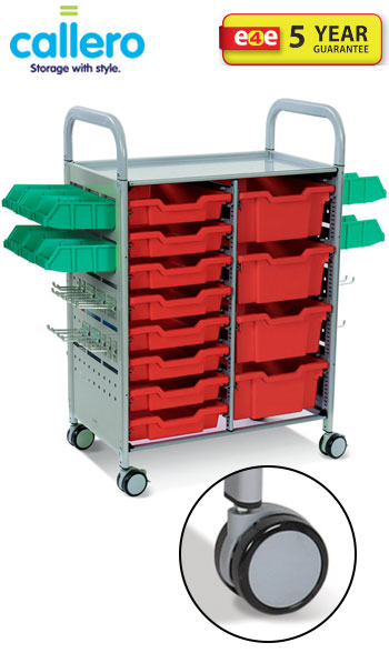 Callero Plus STEAM Activity Double Trolley - with 8 Shallow & 4 Deep Trays
