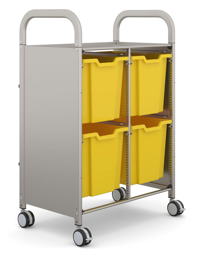 Callero Plus Double Width Trolley with 4 Jumbo Trays