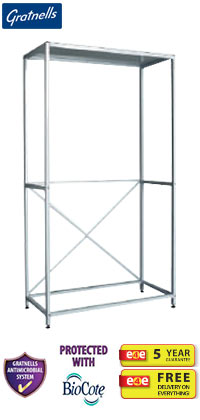 Gratnells Classic Medical Wide Double Column Empty Frame - 1850mm (holds 6 shelves)