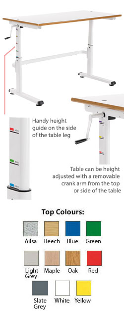 HA400 Height Adjustable Table - MDF Top with MDF Bullnose Edge