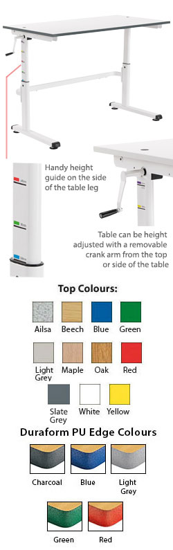 HA400 Height Adjustable Table - MDF Top with Spray PU Edge