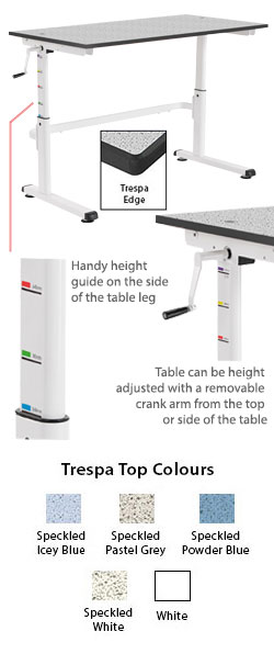 HA400 Height Adjustable Table - 16mm Trespa Top with Trespa Edge