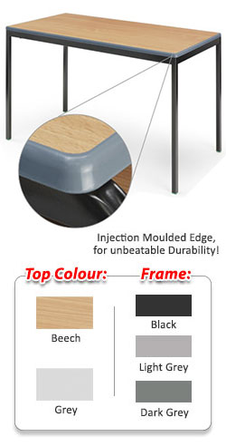 Contract Range Moulded Edge - Fully Welded Rectangular Classroom Table - 1200mm x 600mm