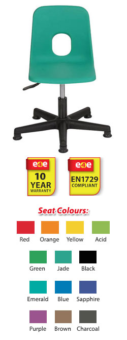 Hille Series-E Primary Height-Adjustable Swivel Chair