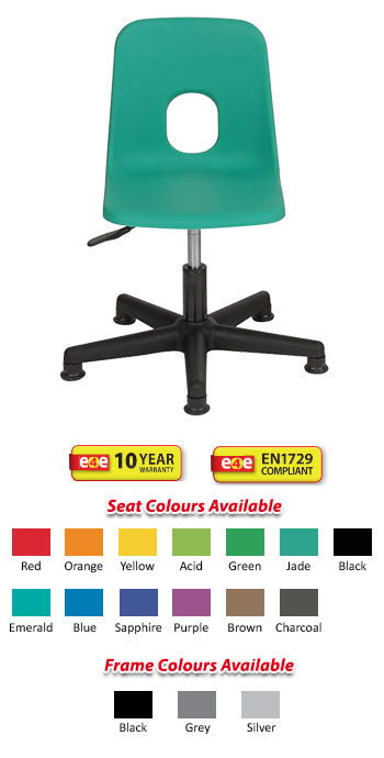 Hille Series-E Primary Height-Adjustable Swivel Chair