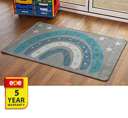 Kinder Rainbow Rug - Teal 