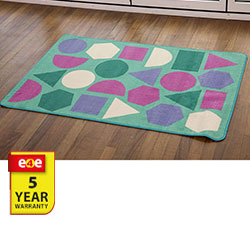 Kinder Pastel Geometric Nursery Rug 