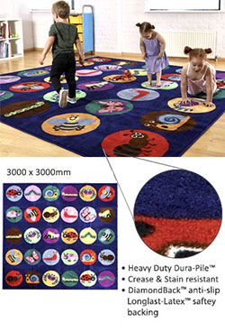 Kinder Mini Beasts 3m x 3m Carpet