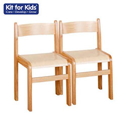 Wooden Chair (Set of 2) Natural/Natural