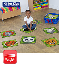 Zoo Conservation Mini Carpets - Set of 30