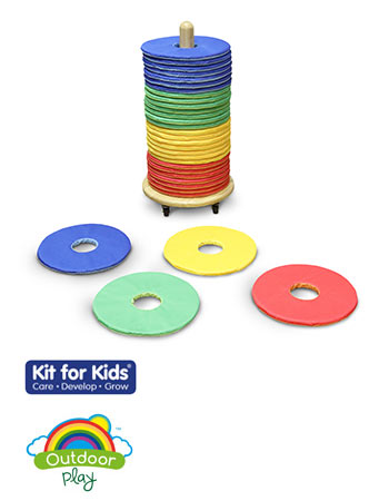 Rainbow Circular Cushions & Donut Trolley Set of 32