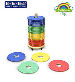 Rainbow Circular Cushions & Donut Trolley Set of 32