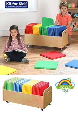 Rainbow Square Cushions & Tuf 2 Trolley Set of 32