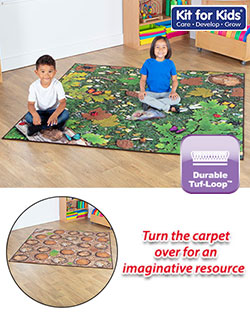 Woodland Double Sided Carpet - 2m x 2m