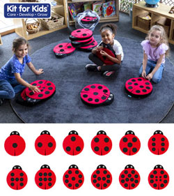 Back To Nature Sensory Ladybird Cushions Pack of 12