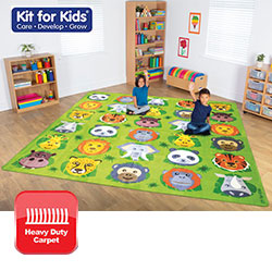 Zoo Conservation Large Square Placement Carpet - 3m x 3m