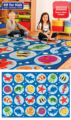 Under the Sea Rectangular Placement Carpet - 3m x 2m