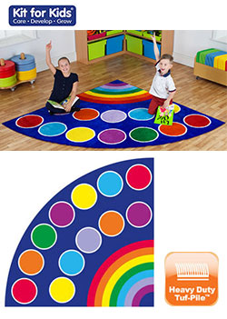 Rainbow Corner Placement Carpet - 2m x 2m