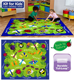 Back To Nature Mini Beasts Carpet - 2.4m x 2m