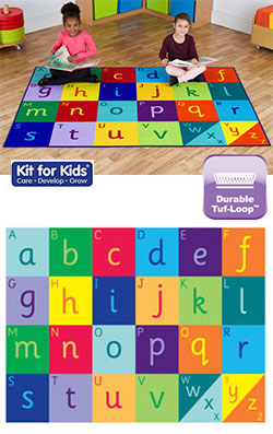 Rainbow Alphabet Carpet - 1.5m x 2m