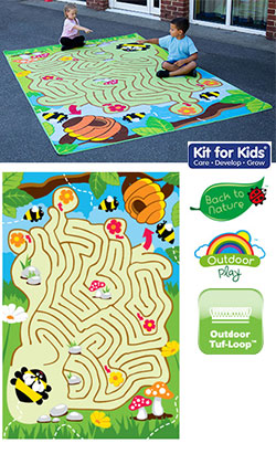 Back To Nature Bee Maze Outdoor Mat - 2m x 3m