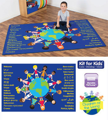 Children of the World Welcome Carpet - 2m x 1.3m