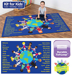 Children of the World Welcome Carpet - 2m x 1.3m