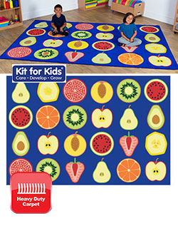 Fruit Rectangular Placement Carpet - 3m x 2m