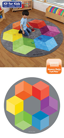 Rainbow Circular Polygons Carpet