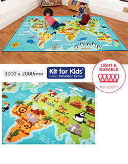 Animals & Places of the World Carpet 3m x 2m