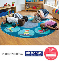 Yoga Position Carpet - 2m Diameter