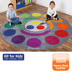 Decorative Colour Wheel Carpet 