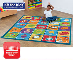 Alphabet Square Carpet - 2m x 2m