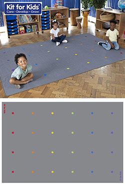 Essentials Rainbow Stars Indoor/Outdoor Carpet - 3m x 2m