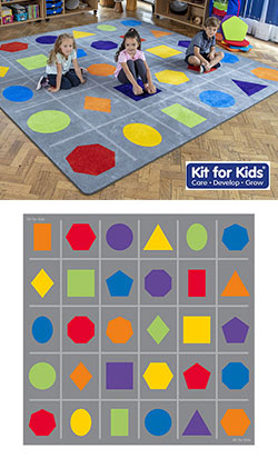 Geometric Shapes Carpet - 3m x 3m