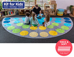 Lake Large Semi-Circle Placement Carpet 4m x 2m