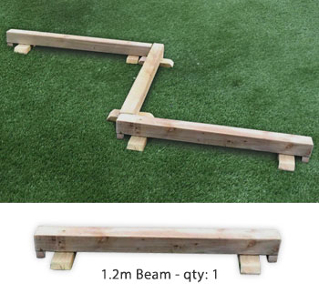 Outdoor Balance Beam - 1.2m (Single Beam)
