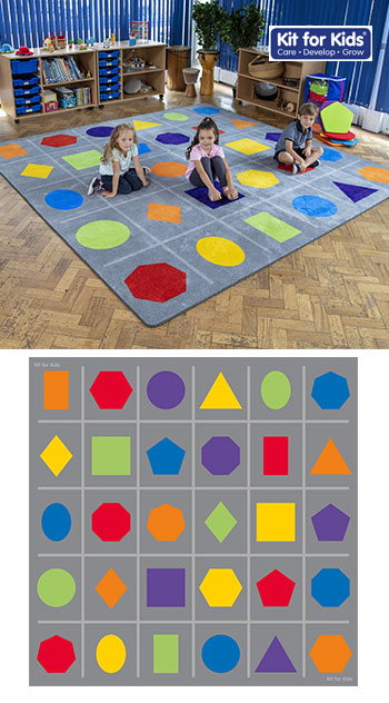 Geometric Shapes Carpet - 3m x 3m