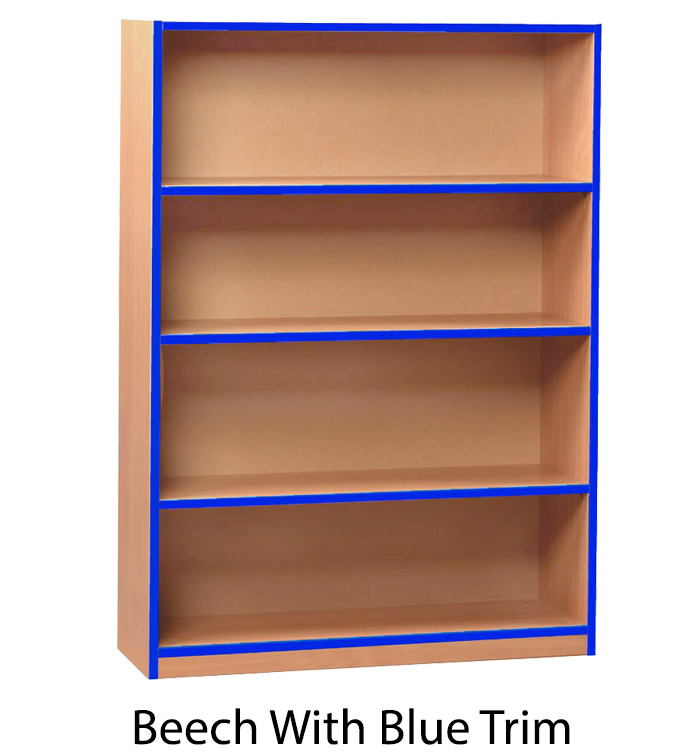 Standard Bookcase with Coloured Edge - 1250mm High