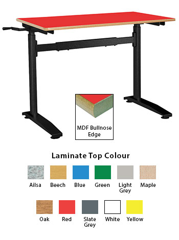 HA600 Height Adjustable Table - MDF Top And MDF Bullnose Edge