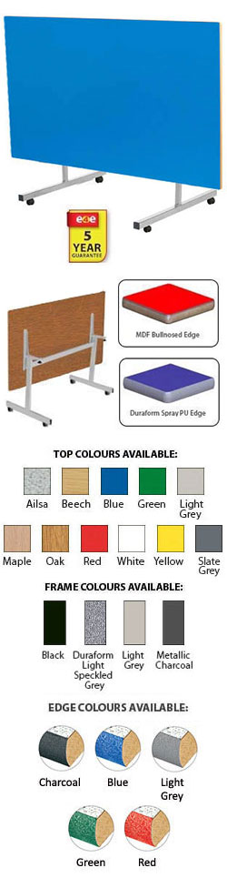 Rectangular Tilt Top Dining Table - 1200mm x 900mm